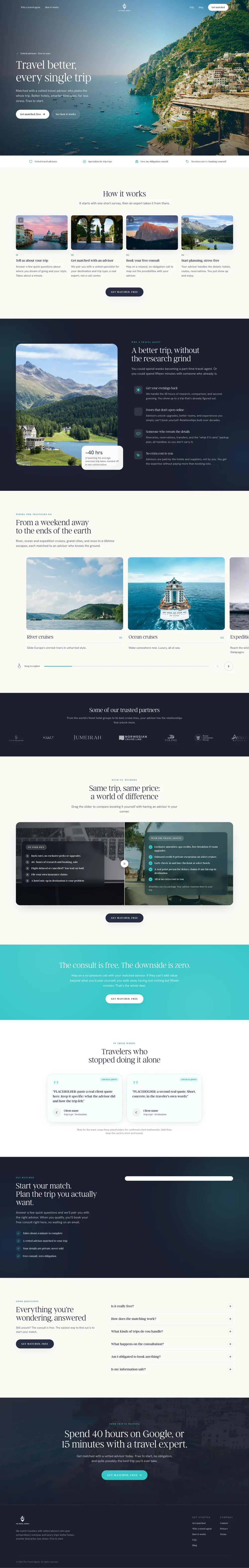 The Travel Agents website preview